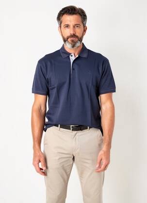 Polo stretch manches courtes bleu KAPRIOL homme