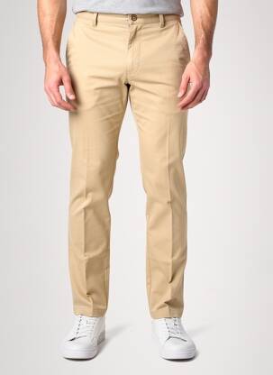 Pantalon chino tissage chiné taille normale beige PIONEER homme