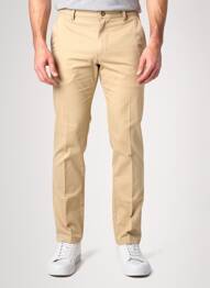 Pantalon chino tissage chiné taille normale beige PIONEER homme