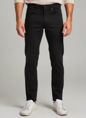 Pantalon slim stretch taille normale noir PIONEER homme