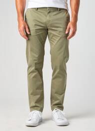 Pantalon chino tissage popeline taille normale vert PIONEER homme