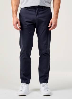 Pantalon chino tissage popeline taille normale bleu PIONEER homme