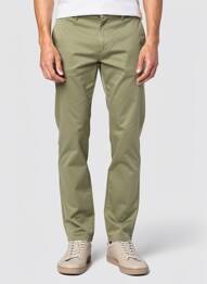Pantalon chino tissage popeline taille normale vert PIONEER homme
