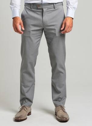 Pantalon slim tissage chiné taille normale gris PIONEER homme