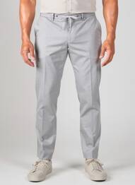 Pantalon chino tissage popeline taille normale gris PIONEER homme