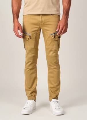 Pantalon cargo poches beige LEEYO JEANS homme