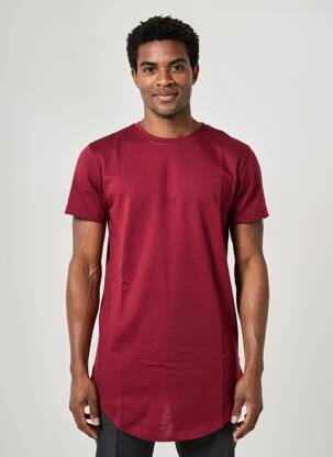 T-shirt coupe droite manches courtes rouge MADE IN ITALY homme
