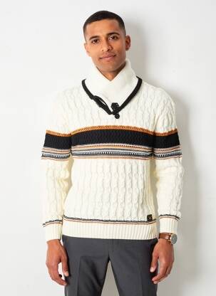 Pull manches longues manches longues blanc LE VESTIAIRE homme