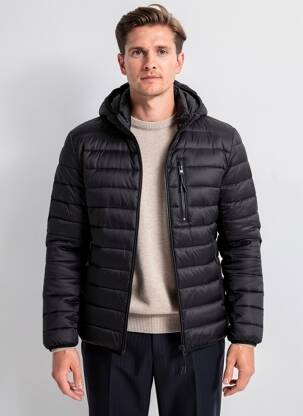 Doudoune manches longues sans capuche noir KYMAXX homme