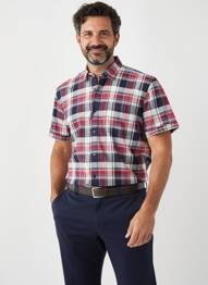 Chemise manches courtes poches bleu PIONEER homme
