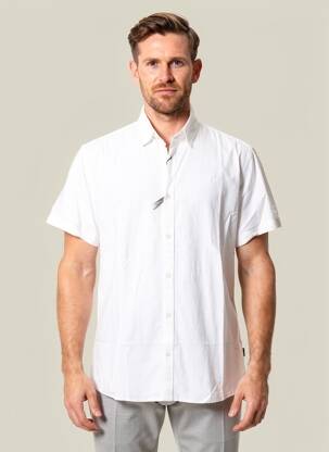 Chemise manches courtes coupe droite blanc PIONEER homme