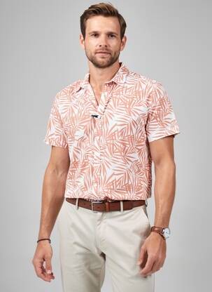 Chemise manches courtes imprimé tie and dye orange PIONEER homme