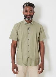 Chemise manches courtes coupe droite vert PIONEER homme