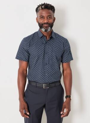 Chemise manches courtes poches bleu PIONEER homme