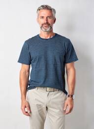 T-shirt coupe cintrée manches courtes bleu PIONEER homme
