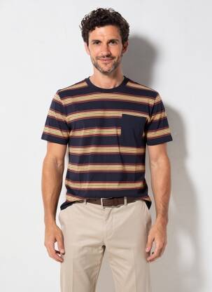 T-shirt stretch manches courtes noir PIONEER homme
