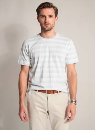 T-shirt coupe cintrée manches courtes bleu PIONEER homme