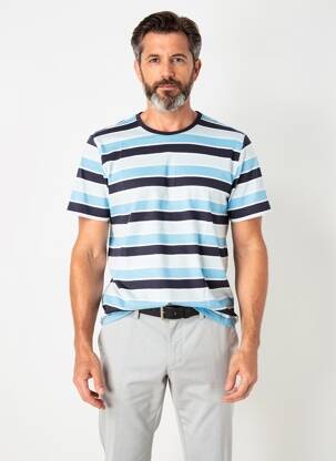 T-shirt coupe cintrée manches courtes bleu PIONEER homme