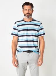 T-shirt coupe cintrée manches courtes bleu PIONEER homme