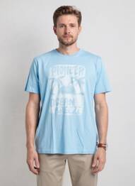 T-shirt stretch manches courtes bleu PIONEER homme