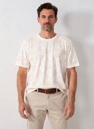 T-shirt coupe cintrée manches courtes beige PIONEER homme