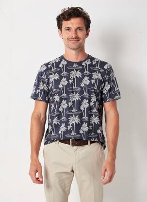 T-shirt coupe cintrée manches courtes bleu PIONEER homme