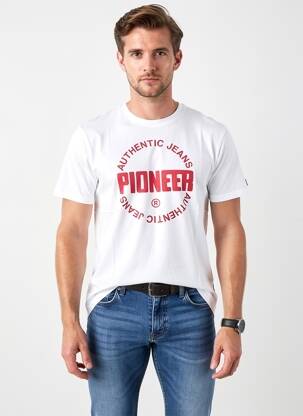 T-shirt coupe cintrée manches courtes blanc PIONEER homme