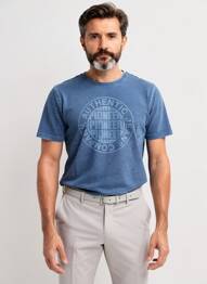 T-shirt coupe cintrée manches courtes bleu PIONEER homme