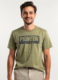 T-shirt coupe cintrée manches courtes vert PIONEER homme