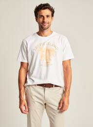 T-shirt coupe cintrée manches courtes beige PIONEER homme