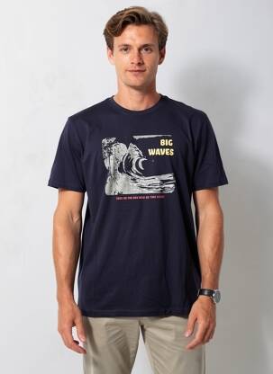 T-shirt coupe cintrée manches courtes bleu PIONEER homme