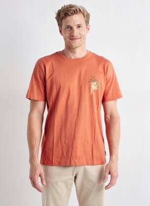 T-shirt stretch manches courtes orange PIONEER homme