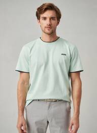 T-shirt coupe cintrée manches longues vert PIONEER homme