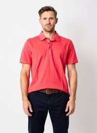 Polo stretch manches courtes rouge PIONEER homme