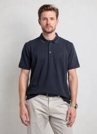 Polo stretch manches courtes noir PIONEER homme