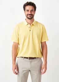 Polo stretch manches courtes jaune PIONEER homme