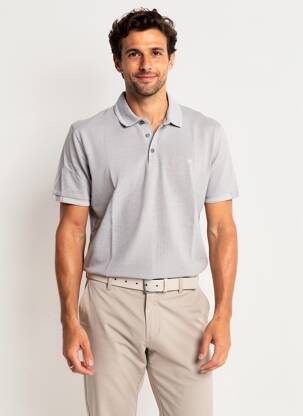 Polo stretch manches courtes gris clair PIONEER homme