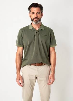 Polo stretch manches courtes vert PIONEER homme