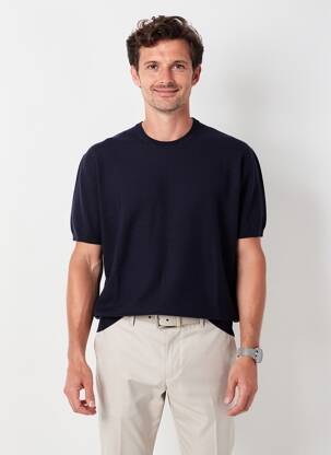 Pull stretch manches longues bleu PIONEER homme