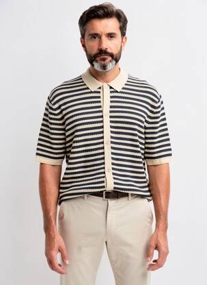 Chemise manches courtes fermeture boutonnée sur le devant beige PIONEER homme