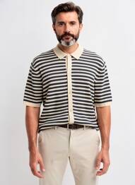 Chemise manches courtes fermeture boutonnée sur le devant beige PIONEER homme