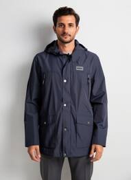 Imperméable coupe droite a capuche bleu PIONEER homme