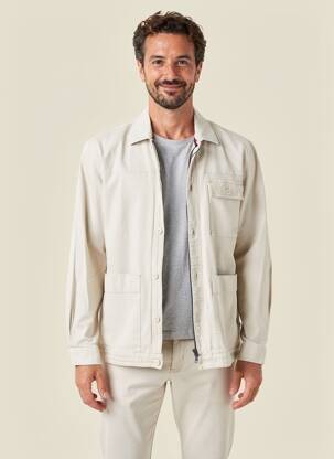 Veste casual fermeture boutonnée sur le devant beige PIONEER homme