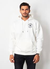 Sweat-shirt à capuche tissage jersey manches longues blanc PIONEER homme