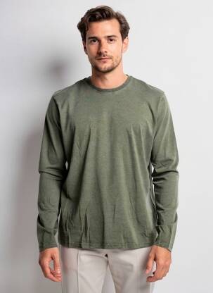T-shirt coupe cintrée manches longues vert PIONEER homme