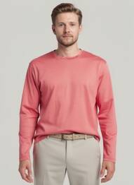 T-shirt coupe cintrée manches longues rouge PIONEER homme