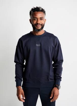 Sweat-shirt stretch manches longues bleu PIONEER homme