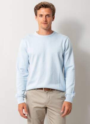 Pull stretch manches longues bleu PIONEER homme