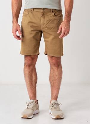 Bermuda tissage denim taille normale marron PIONEER homme