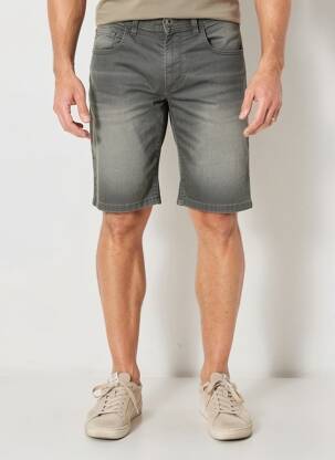 Bermuda tissage denim taille normale gris PIONEER homme